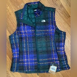 North Face Thermoball Puffer Vest Plaid Adult XL